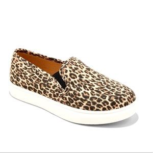 NIB leopard slip on shoes